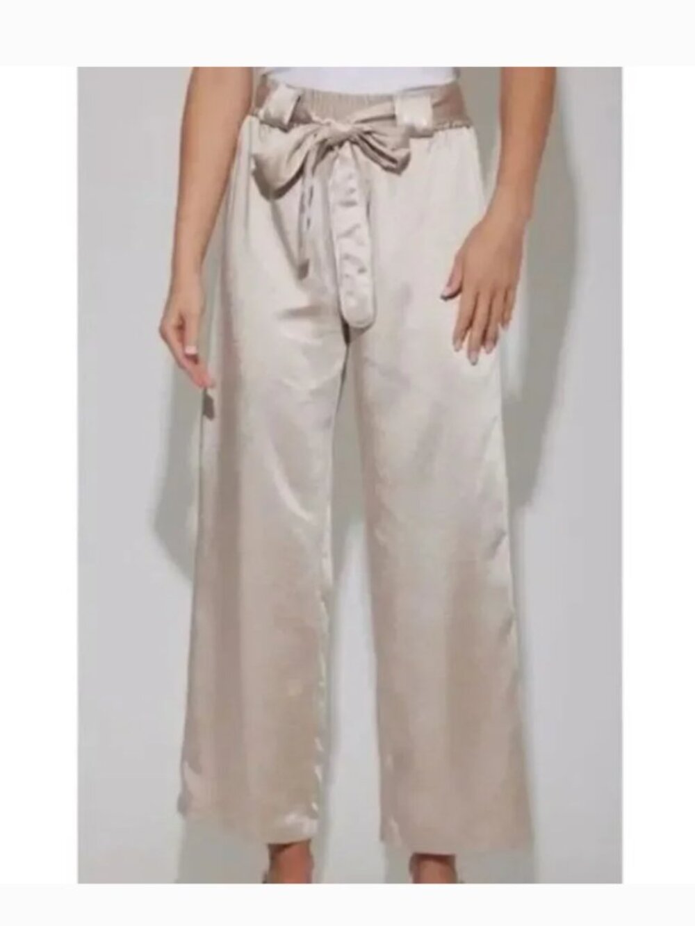 Generation Love Maria Satin Pant in Champagne